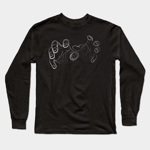 Horror Hands! Long Sleeve T-Shirt by RubyRed